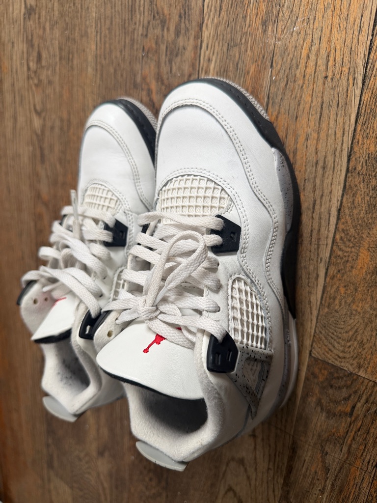 Jordan Kids White And Black Sneakers Jordan 4 Jordan Kids White And Black Sneakers Jordan 4
